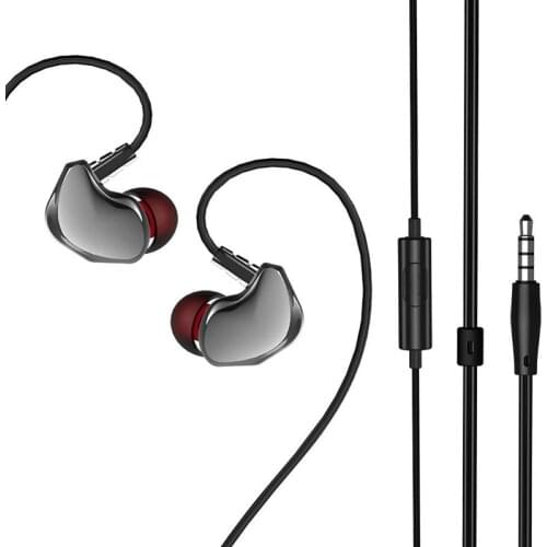 Universal S1 Wired Headphones 3.5mm Plug Dual Moving Coil 4D Stereo HiFi Earphone Sports Gaming Headset For Xiaomi For Huawei