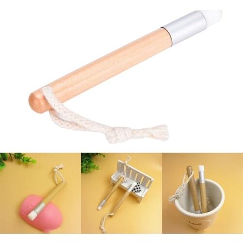 Top Quality Deep cleaning Blackhead Nose Washing Brush Pores Clean Brushes Wooden Handle Cleanser Small Nose Brush 1PC