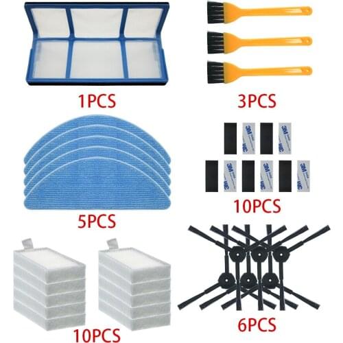 Vacuum robot cleaner Parts side brush Primary dust Filter mop Hepa Filter for ilife v5 v5s V3 V3s v5pro V50 V55 x5 v5s pro