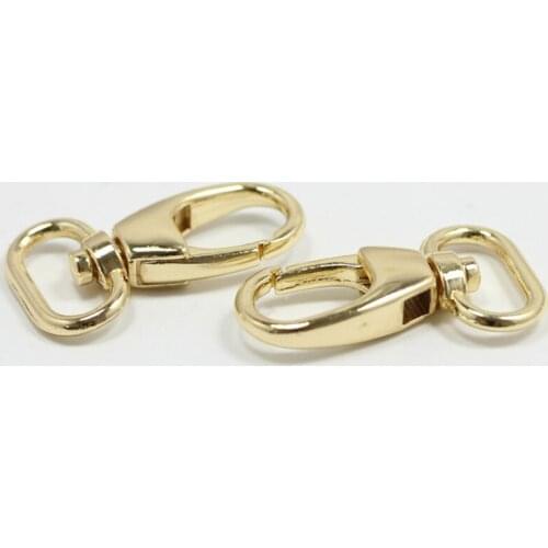 40pcs Fat Push Gate Snap Hooks Metal Swivel Lobster Claw Clasp