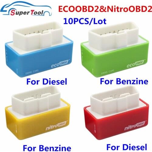 10PCS/Lot OBD2 NitroOBD ECOOBD2 Car Fuel Saver Nitroobd2 Eco OBD 2 Diesel Benzine ECU Chip Tuning Box Plug Driver ECO/Nitro OBD2