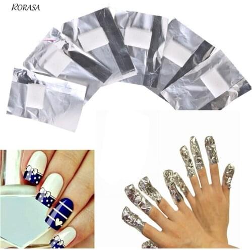 100Pc/Set Aluminium Foil Nail Art Soak Off Acrylic Gel Polish Nail Removal Wraps Nail Cleaner Gel Remover Makeup Beauty Tool N15