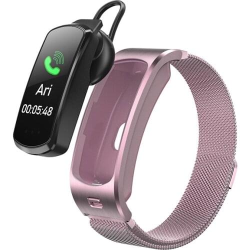 2 In 1 Smart Bluetooth 5.0 Bracelet Headset Detachable To Answer Calls, Heart Rate and Blood Pressure Monitoring Sports Bracelet