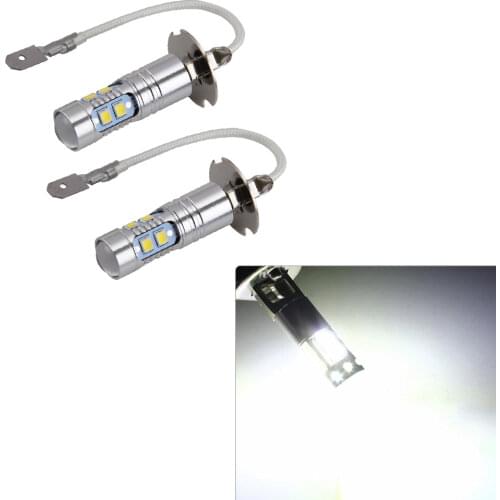 H2CNC 2pcs H3 Car LED Headlight 12V 50W Fog Light Driving Lamp 6000K Bulbs For Vehicle Auto Accessories Universal