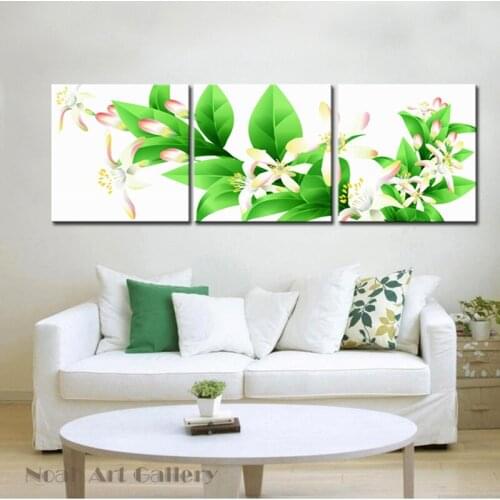 3 Panels Flower Modern Painting Canvas Wall Art Decoration Picture Wall Pictures For Living Room Decor Canvas Printed Unframed