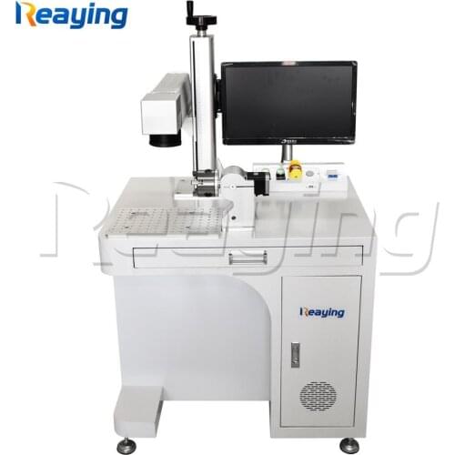 50W Raycus fiber laser marking stainless steel deep engraving machine with rotary device