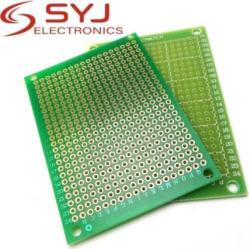 5pcs/lot 5x7cm 5*7 Double Side Prototype single PCB diy Universal Printed single Circuit Board In Stock