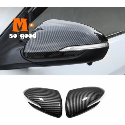 ABS Carbon/Chrome For Hyundai Accent 2016 2017 2018 Accessories Car Side Door Rear View Mirror Covers Exterior Decoration