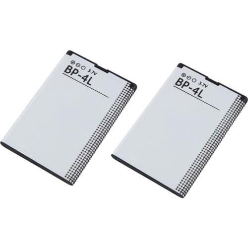 2pcs 1500mAh BP-4L Li-ion Lithium Rechargeable Cell Phone Battery for Nokia E61i E63 E90 N810 E72 E52 E71 6650F Batteries