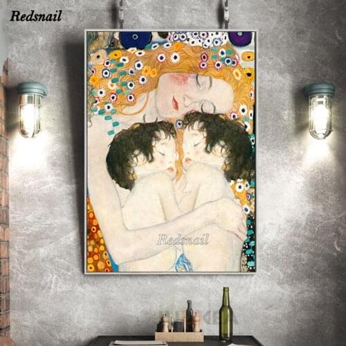 Diamant Embroidery,5D,puzzle diy Diamond Painting full Drill Mosaic Wall Art Gustav Klimt Mother Love Twins Baby EE1045