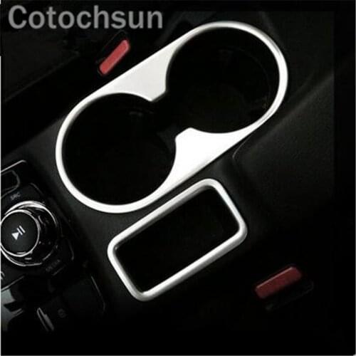 Cotochsun Car Styling ABS Chrome Plate Car Water Cup Holder Decorate sticker AUTO Accessories Case For MAZDA CX-5 CX5 2013-2016