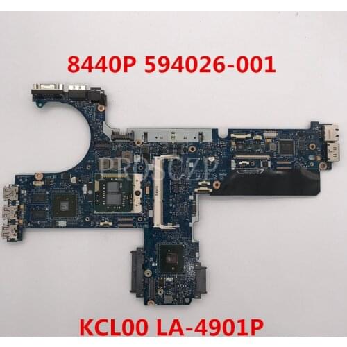 Free shipping For Elitebook 8440P Laptop motherboard 594026-001 594026-501 594026-601 KCL00 LA-4901P 100% full Tested