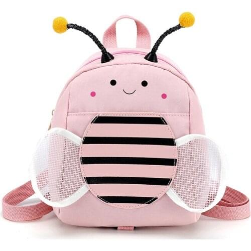 For Baby Girls 1-5 Years Cute Toddler Backpack Anti-lost Preschool Schoolbag Cartoon Bee Mini Satchel Kids Bag