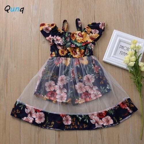 Flower Girls Dress Summer Mesh Children Princess Dresses Strapless Kids Rompers for 1 2 3 4 Year Toddler Costume 2020 New