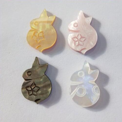 Ethnic Style Many Colors Lovely Rabbit Shape Shell Pendant for Women Gift Animal Jewelry