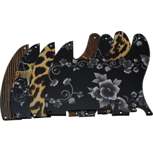 KAISH 3D Printed Plastic 5 Holes Tele Telecaster Blank Pickguard Scratch Plates with screws for Esquire Various Colors