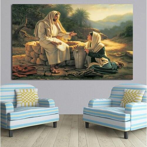 Painting Classical Figures Religious Jesus Poster Wall Art Prints Wall Painting Living Room Decoration Home Painting