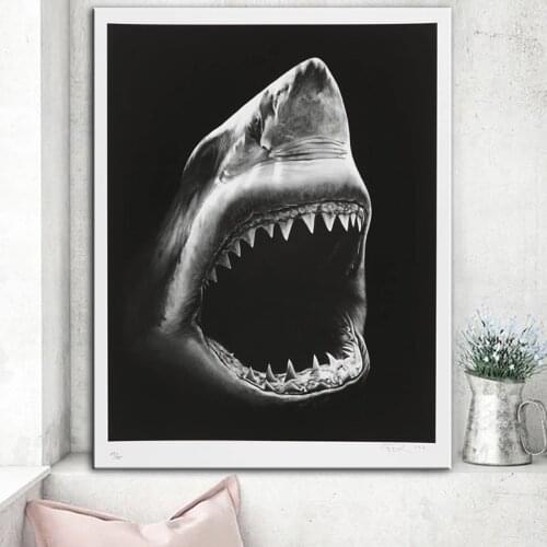 Shark Canvas Paintings Animals Wall Art Canvas Prints Art Posters Decorative Pictures Canvas Art Sharks for Home Wall Decor