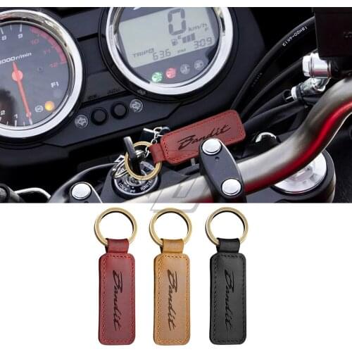 Motorcycle Cowhide Keychain Key Ring Fits for Suzuki Bandit 150 400 1200 1250 1250S Key