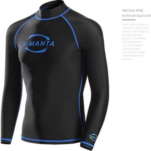 Lycra UPF 50+ Rash Guards For Men Body Suits Snorkeling Diving Jacket Skin Anti-UV Wear Surfing Sports Clothes