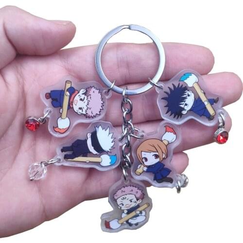 Jujutsu Kaisen Acrylic Hot Handmade Unique Anime Cartoon Keychain For Women Men Male Female Key Ring Jewelry Gift ZSHZ