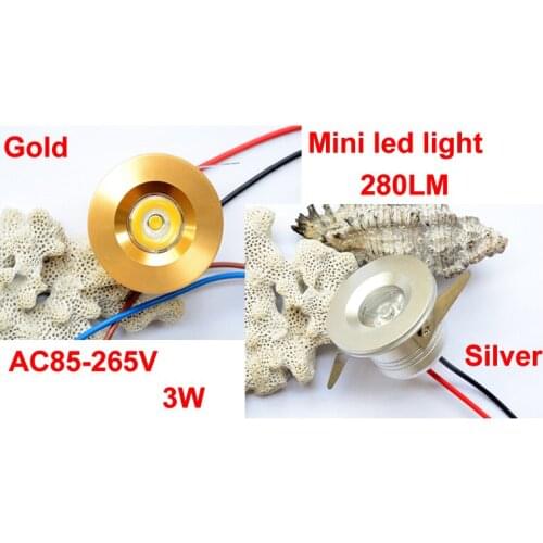 Mini Spot Led Downlight 3W AC85-265V 220LM 3000K 4000K 6000K Red Green Yellow Blue Spot Led Light Cabinet Wine Jewelry Lights
