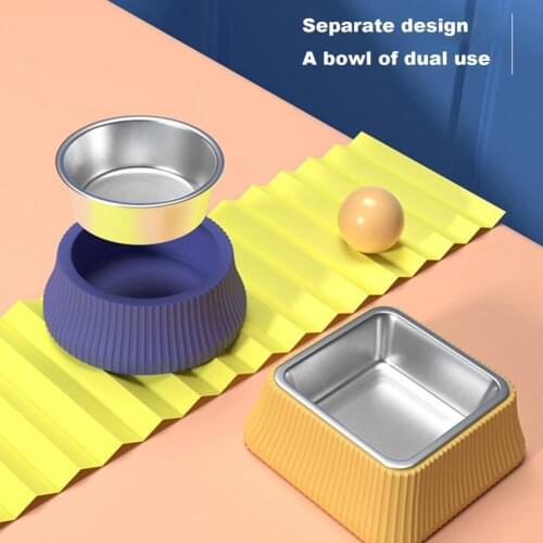 Dog Bowl Wide Mouth Detachable Plastic Non-slip Pet Feeding Bowl Puppy Non-slip Pet Feeding Bowl Water Food Feeding Holder