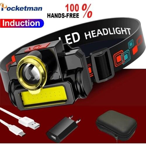 20000LM Powerful LED COB Headlamp Built-in Battery USB Rechargeable Headlight Waterproof Head Torch Outdoor Camping Head Lamp