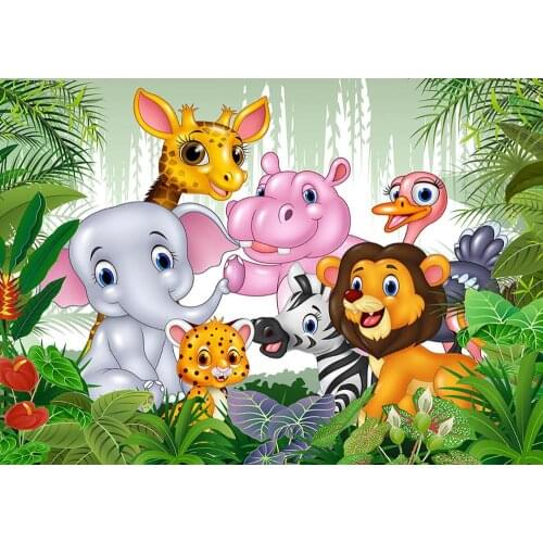 Cartoon Forest Kingdom animal collection children photograph newborn photograph background studio photograph background