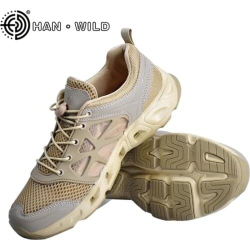 New Spring Summer Wading Water Shoes Men Military Army Boots Quick Dry Tactical Combat Boots Breathable Male Hiking Shoes