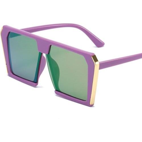 New 2021 Vintage Oversized Frame Fashion Trendy Sunglasses Women Men Classic Plastic Glasses Frame Retro Design UV400