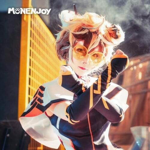 Monenjoy Arknights Waai Fu Cosplay Wig Three Color Gradient Cos Hair