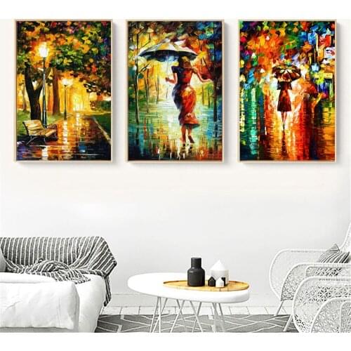 YORTYES Posters And Prints Wall Pictures For Living Room Colorful Umbrella Wall Art Canvas Painting Decoracion Home Wall YY122