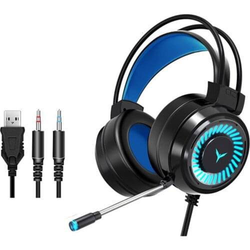 Wired Gaming Headsets Gamer Headphones Surround Sound Stereo With Microphone Overear Laptop Tablet Headset