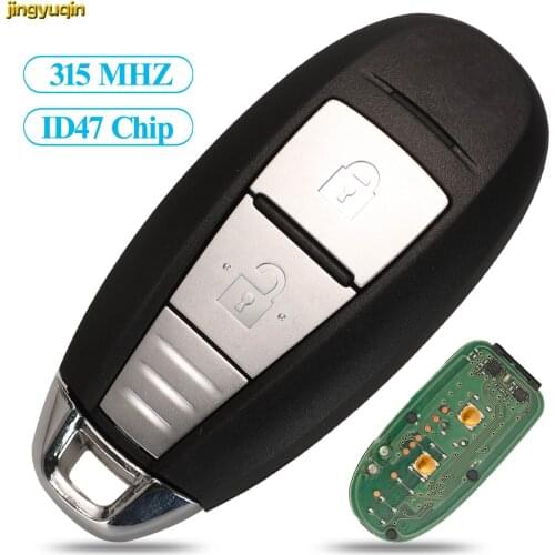 Jingyuqin Remote Car Key Smart Keyless Control 315/433MHZ ID47 Chip Original For Suzuki 5-CROSS SX4 VITARA SWIFT 2 Button