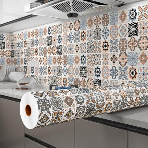 PVC Aluminum Coating Waterproof Modern Kitchen Living Room Furniture Desktop Self Adhesive Contact Paper Home Decor wallpapers