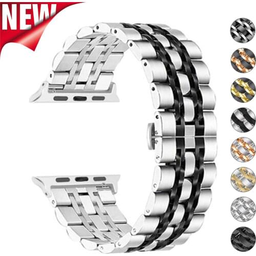 Stainless Steel bracelet for Apple Watch 40 44mm band Sport Replacement strap for Series 6 se 5 4 3 42 38mm wriststrap