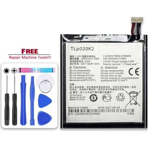 For Alcatel One Touch 6039H 6039Y 6039K Idol 3 4.7 Inches Smart Phone Replacement Battery TLP020K2 TLp020Kj 2000mAh