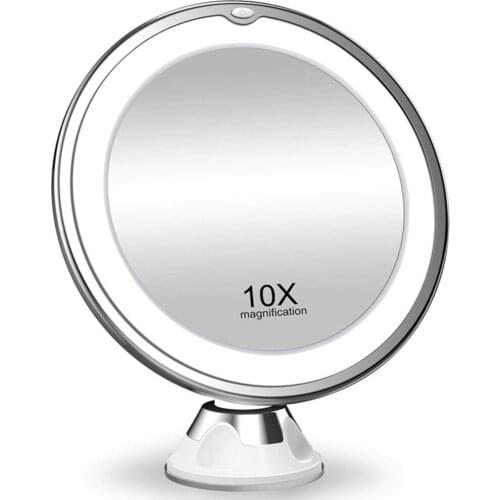 LED Flexible 10X Makeup Mirror Magnifying Mirrors Touch Screen Lighted Vanity Mirror Cosmetic Mirror