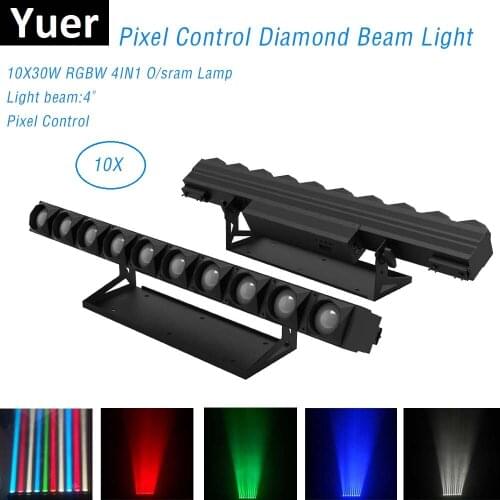 LED Wash Wall 10X30W RGBW 4IN1 Stage Lighting Diamond Beam Wash Lights With Pixel Control For Dj Projector Disco Light Wedding