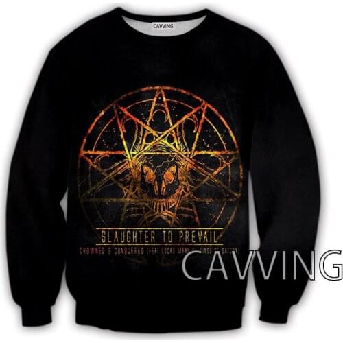 CAVVING 3D Printed Slaughter To Prevail Crewneck Sweatshirts Harajuku Styles Tops Long Sleeve Sweatshirts for Men/women