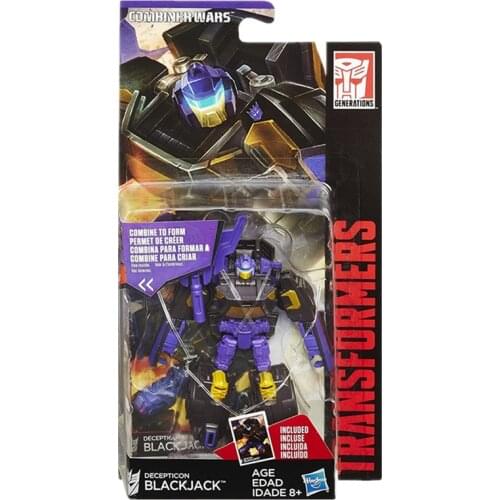 Hasbro 8cm Transformers toys Generations Combiner Wars Legends Class Decepticon Blackjack Transform in 7 steps Action Figure