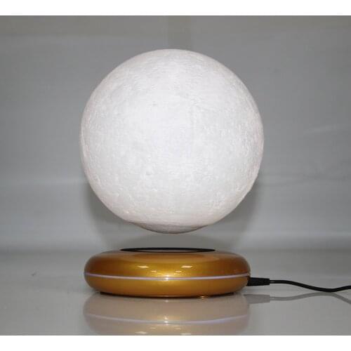 Office Desk Decoration Magnetic Levitation 8 inch moon Globe golden base Floating Night Light Festival Christmas Children Gift