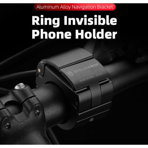 Bicycle Mobile Phone Rack Holder Aluminum Alloy Ring Shaped Mountain MTB Bike Cycling Phone Mount Navigation Bracket Accessories
