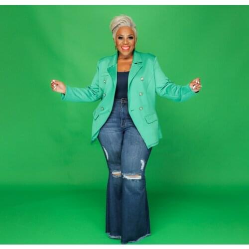 ZJFZML ZZ Women Clothing Jeans Plus Size Vintage High Waist Elastic Hollow Bell Bottom Denim Trousers Dropshipping Wholesale