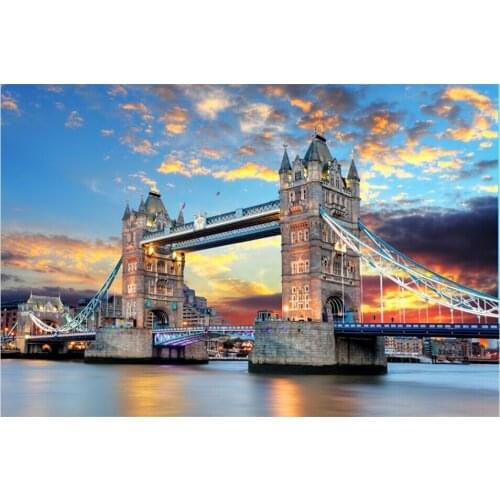 01 Tower Bridge of London sunset (below) The wooden puzzle 1000 pieces of adult childrens educational toys
