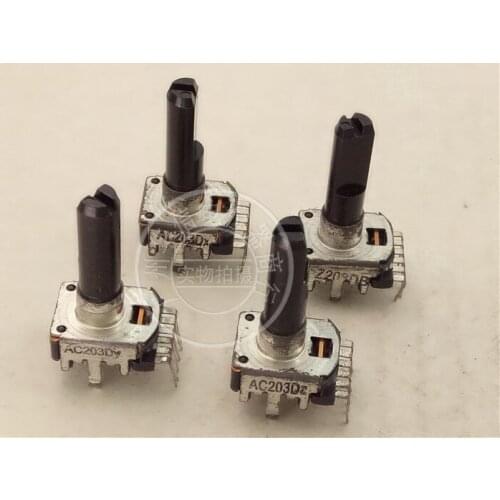1pcs/lot NOBLE 142 Vertical double potentiometer AC203DX with a mid-point 6P 20K handle length 23MMF