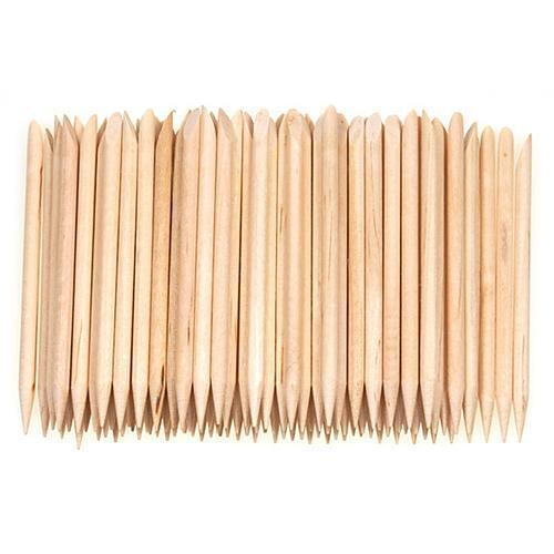 100Pcs Wooden Sticks Cuticle Pusher Remover Pedicure Manicure Tool Nail Art