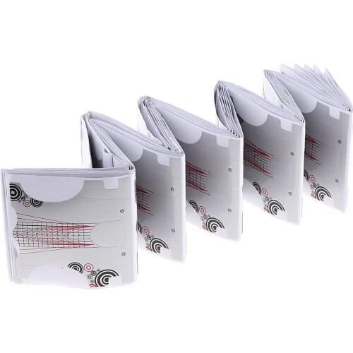 100pcs Professional Acrylic Nail Extensions Guide Stickers Square French Nail Art Tips Forms for Polish UV Gels