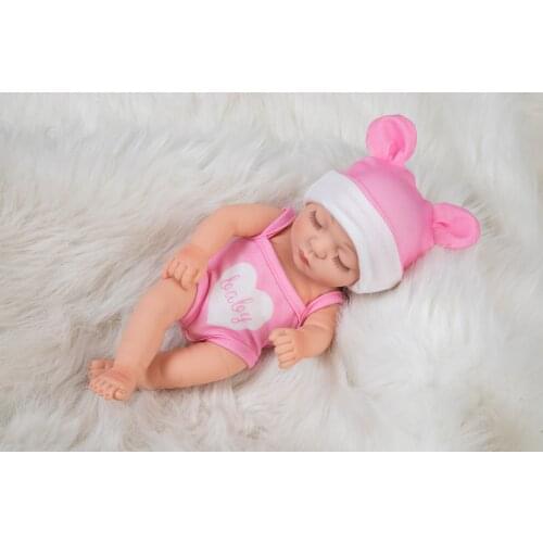25cm Pink New baby dolls silicone viny 10inch Reborn baby poupee boneca baby soft toy gift todder
